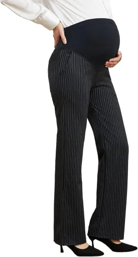 Tapata Women's Maternity Pants 28" 30" 32" Bootcut Dress Pants with Pockets Over Belly Pregnancy Work Pants Over-Bump Casual