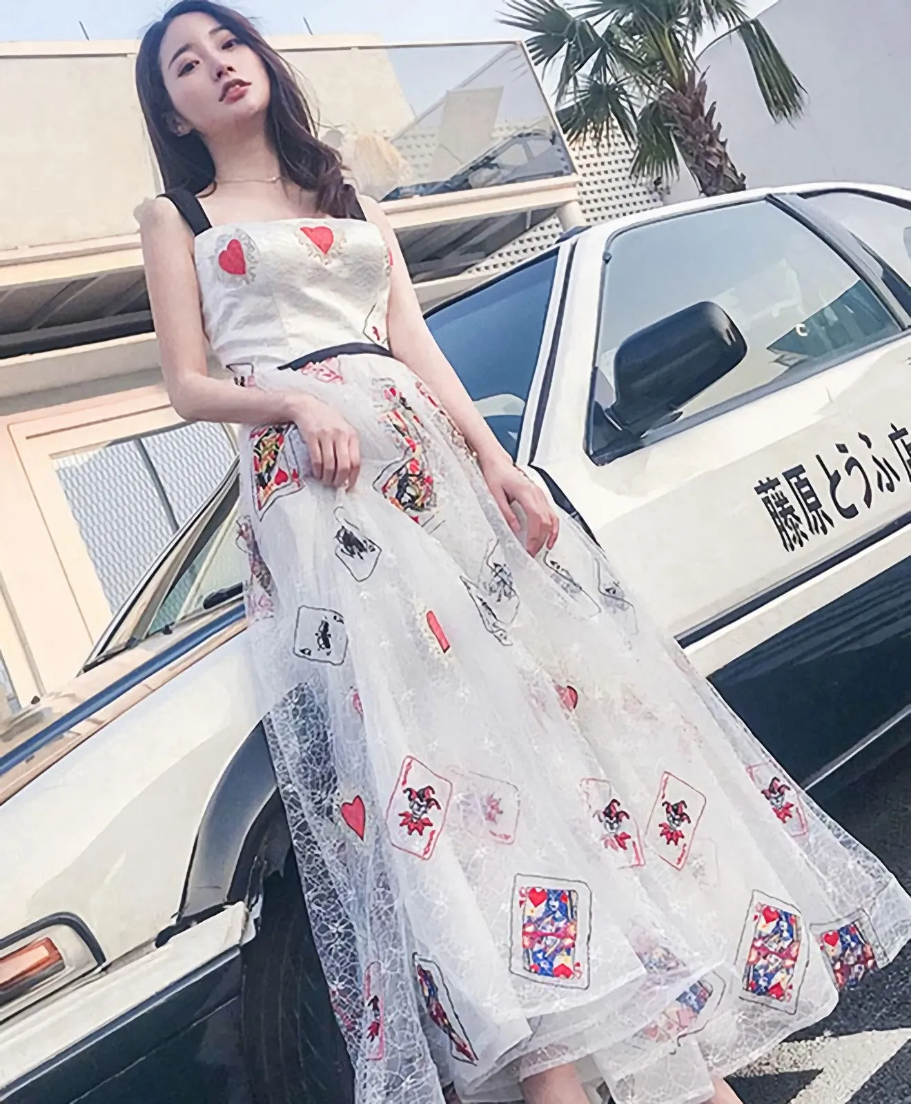 Unique White Tulle Long Prom Dress White Evening Dress