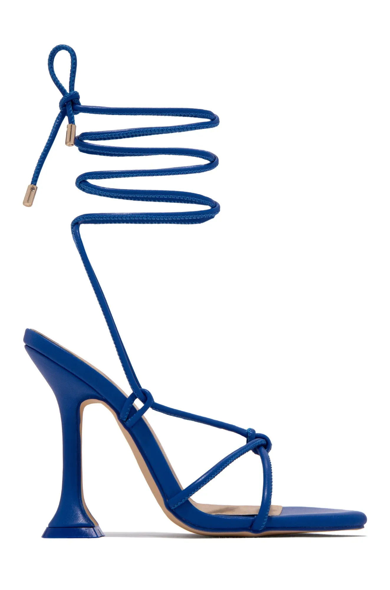 VIP Babes Lace Up High Heels - White