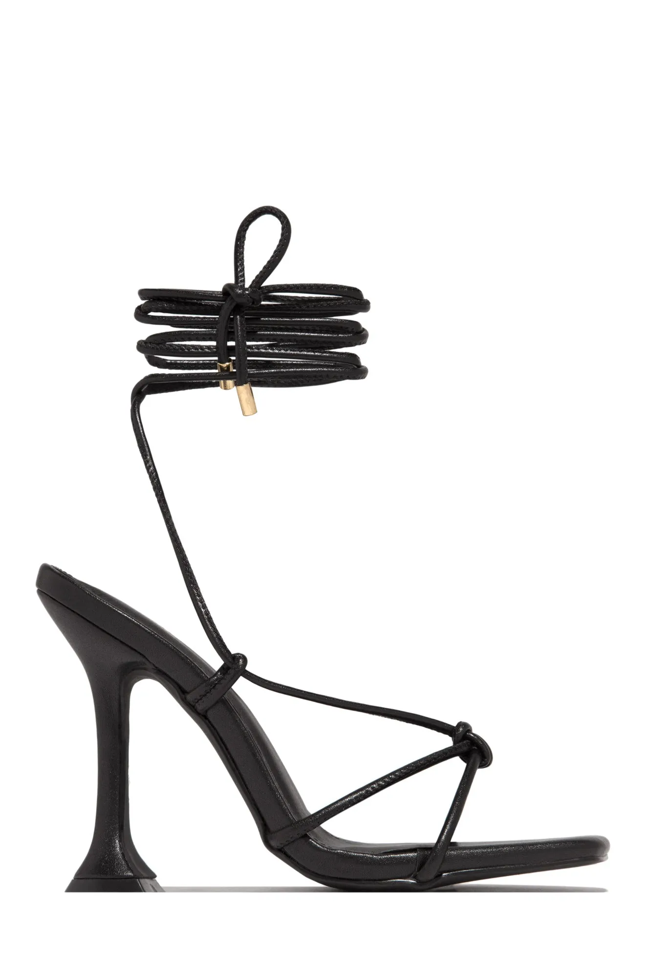 VIP Babes Lace Up High Heels - White