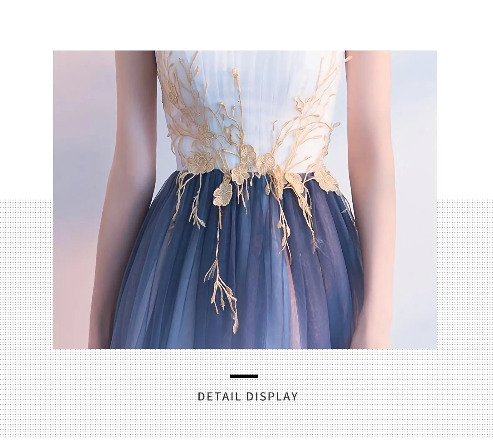 White Tulle Lace Long Prom Dress White Evening Dress