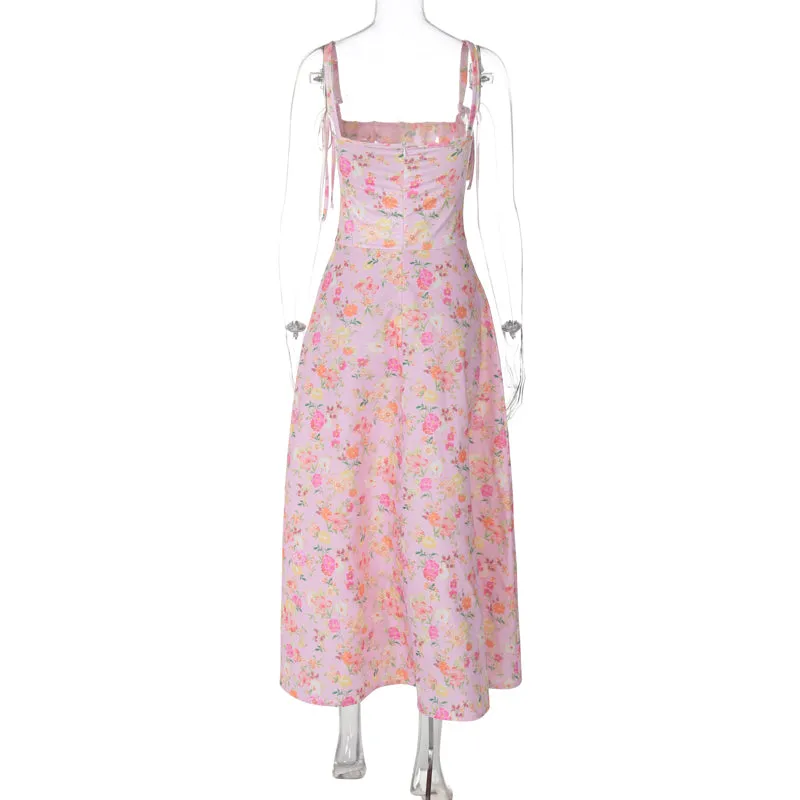 Zarya Floral Corset Midi Dress