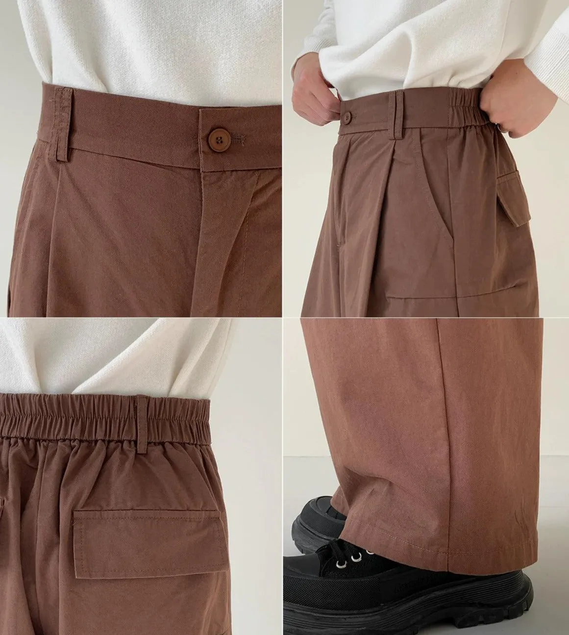 Zhou Wide Leg Gartered Pants