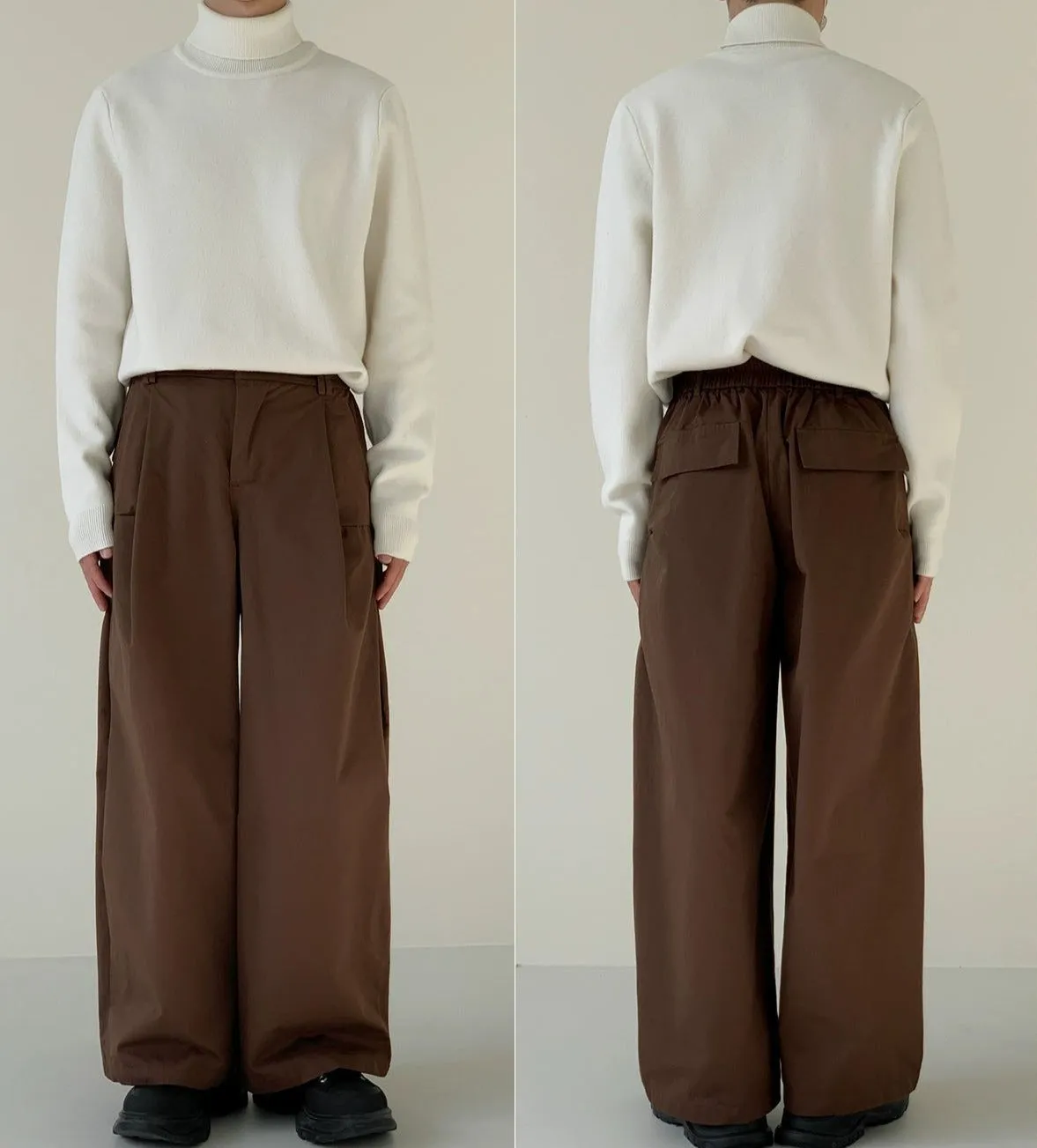Zhou Wide Leg Gartered Pants